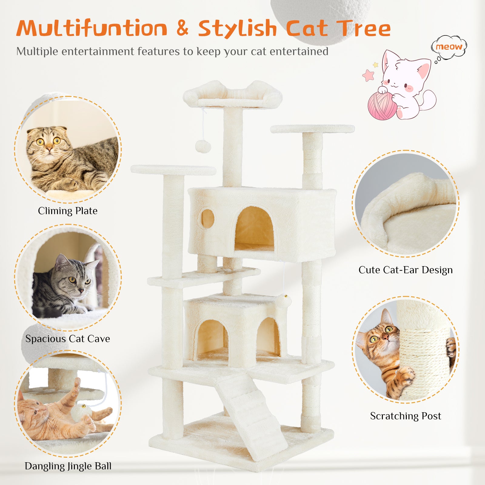 VelvetPaws™ SkyHaven Cat Tower