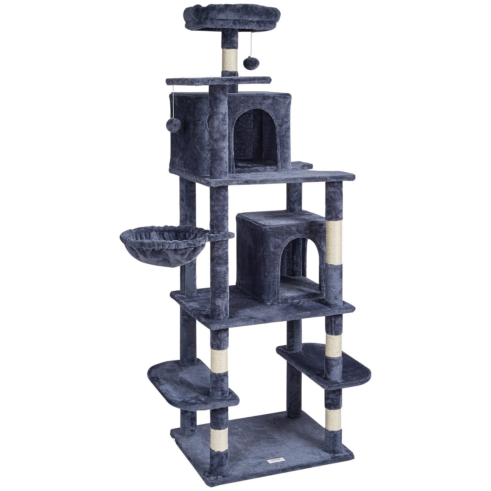 VelvetPaws™ Cat Playhouse Tower | Cat Tree with Condos