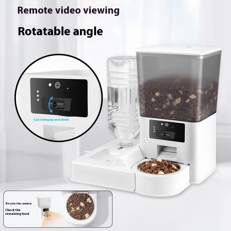 VelvetPaws™ Double Bowl Smart Surveillance Feeder + Video Calling  (5L)