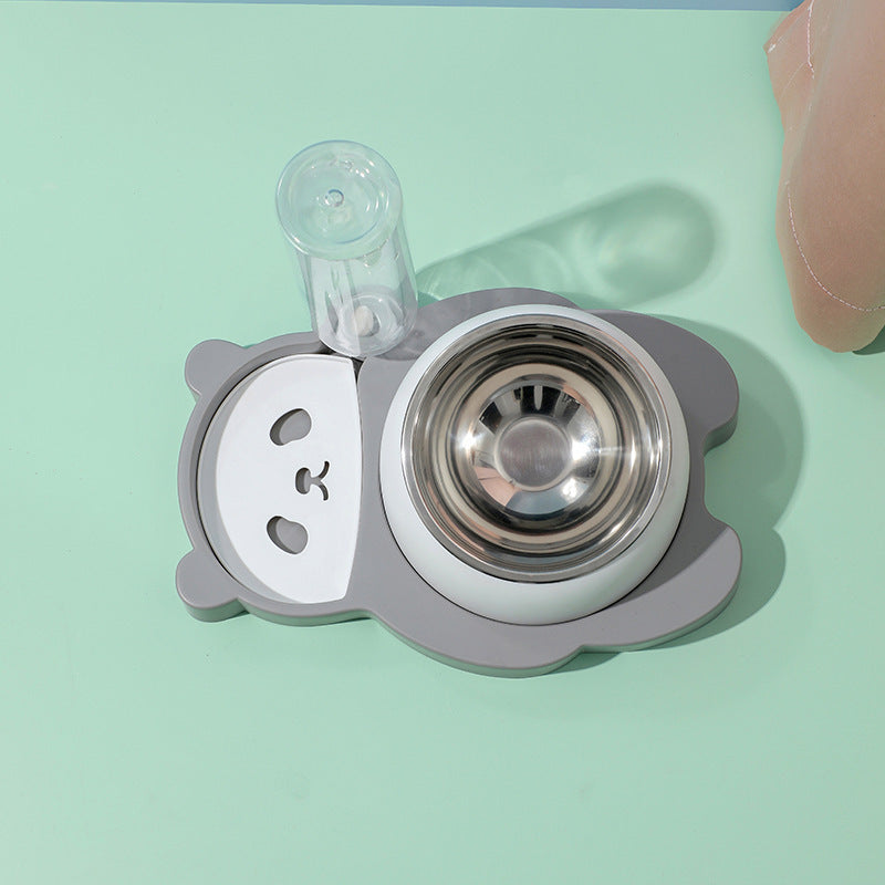 VelvetPaws™ PandaRise™ Elevated Cat & Dog Feeder with Automatic Water Dispenser