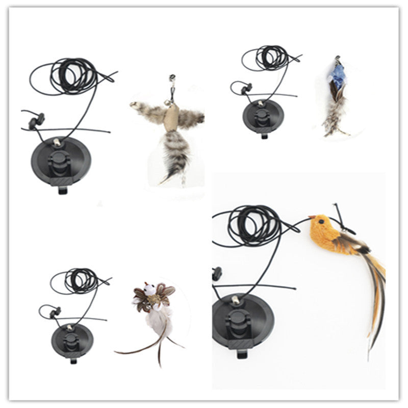 Swing’n’Paw™ Hanging Cat Teaser Toy – Plush Bird with Suction Cup for Cats