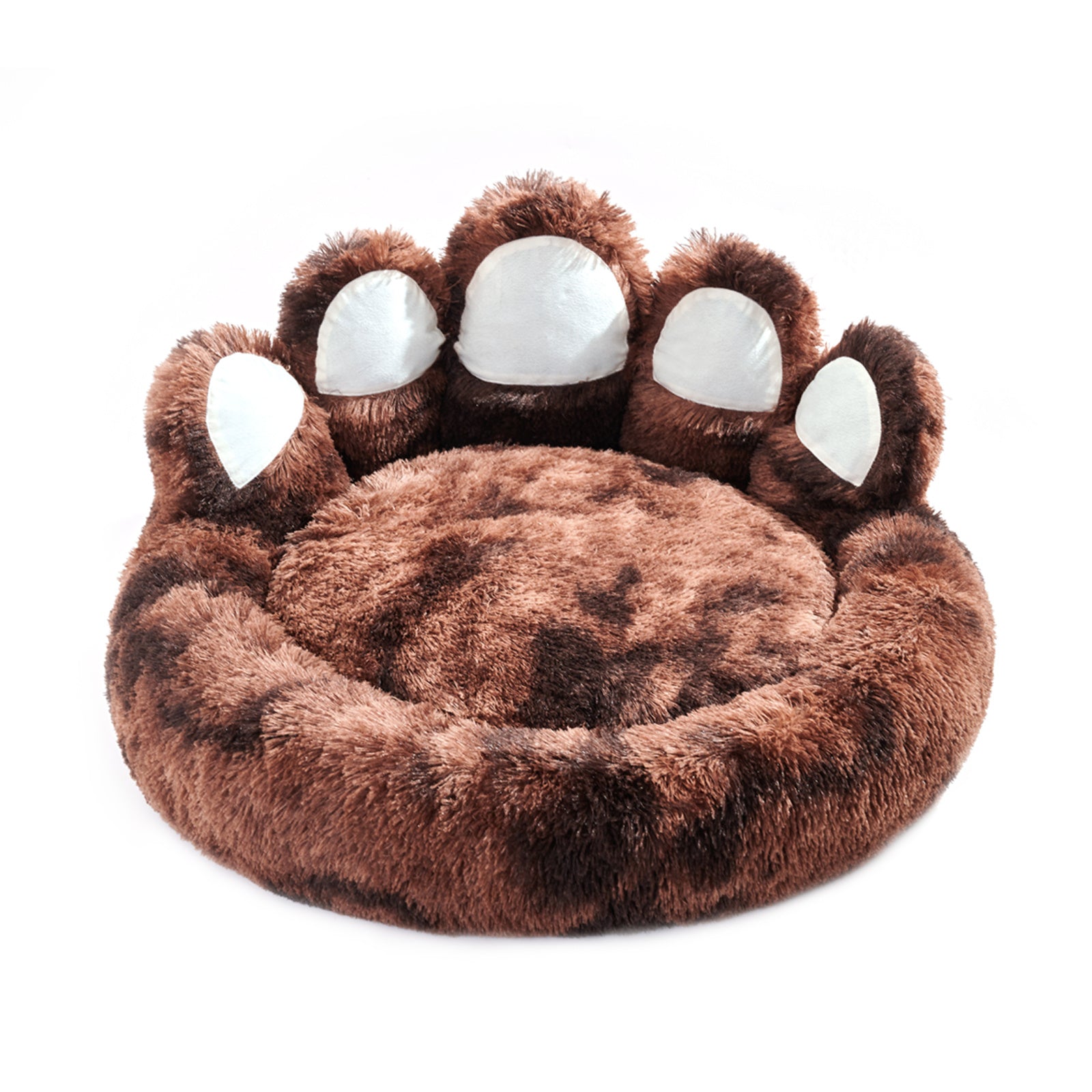 VelvetPaws™ Bear Paw Plush Bed – Cozy Decorative Pet Nest