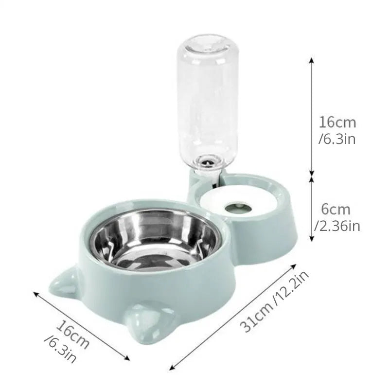 VelvetPaws™ AquaFeast™ Automatic Pet Food & Water Feeder