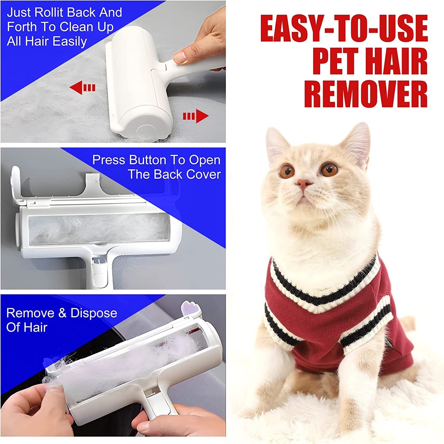 VelvetPaws™ FurLift™ Pet Hair Remover Roller