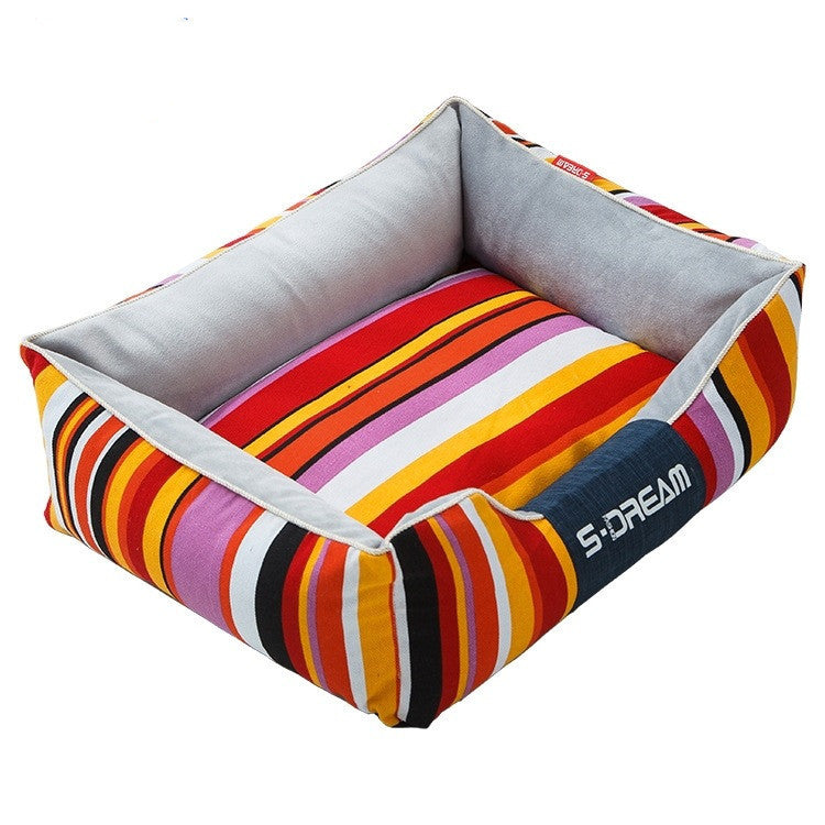 VelvetPaws™ Space Stripe Pet Couch