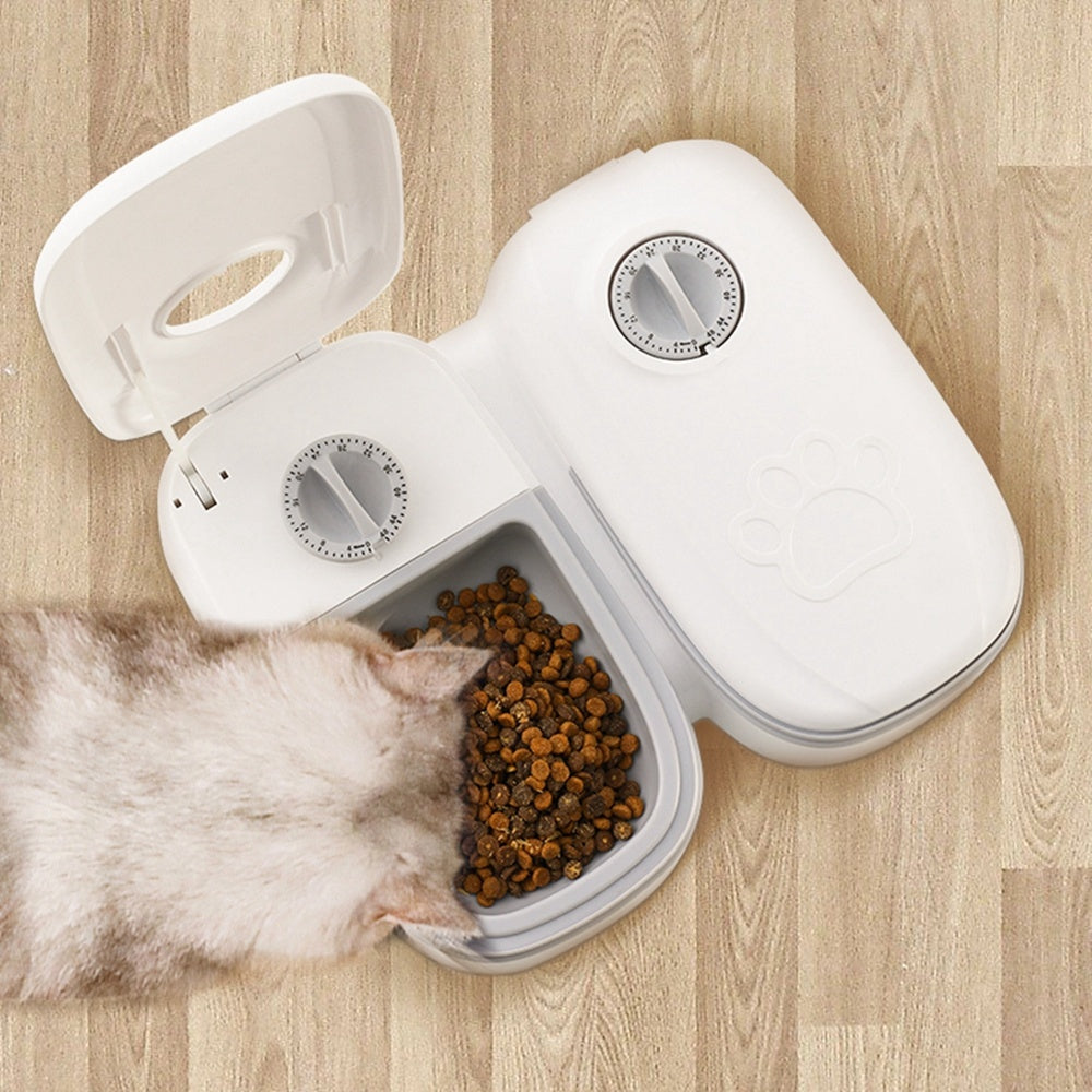 VelvetPaws™ Gravity Automatic Pet Feeder & Waterer – Dual Bowl System