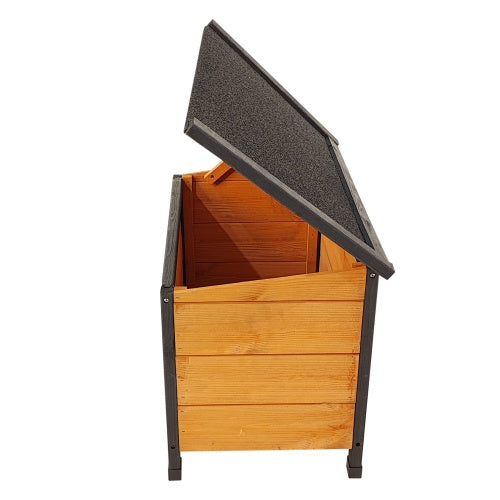 VelvetPaws™ Modular Wooden Dog House with Feeding Station & Toy Storage – Multi-Dog Outdoor Shelter