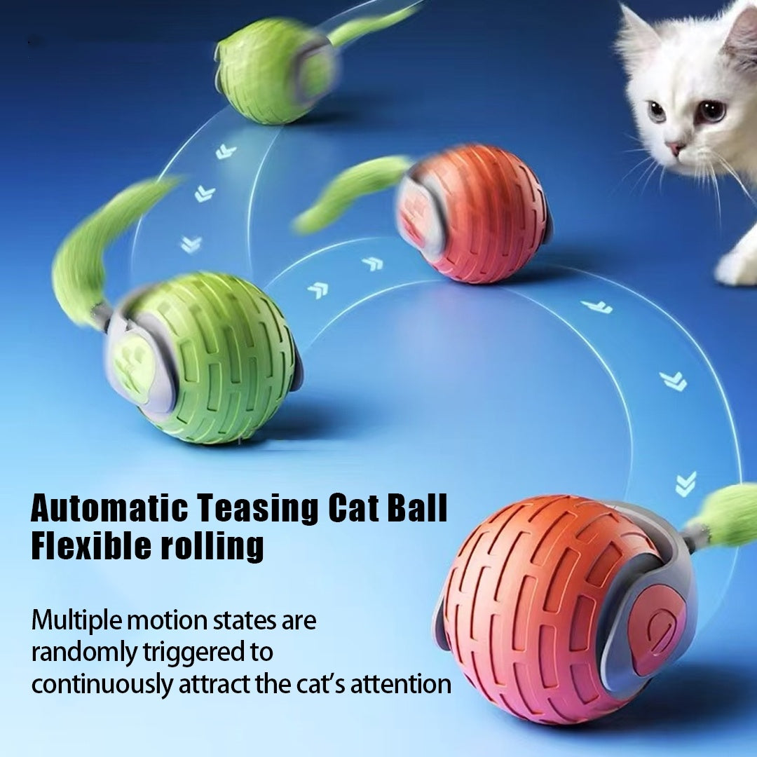 PurrChase™ Cat Toy – Smart USB Rechargeable Interactive Rolling Ball