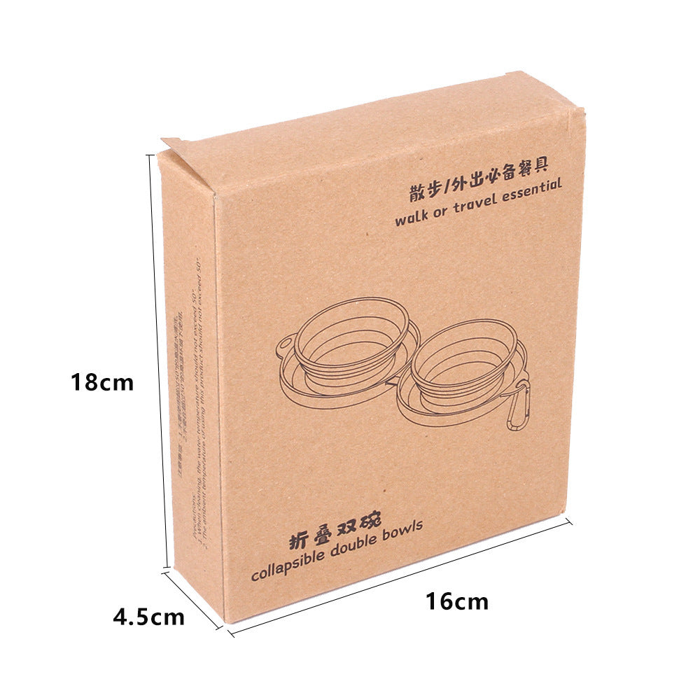 VelvetPaws™ FoldEase™ Double Collapsible Pet Bowl Set