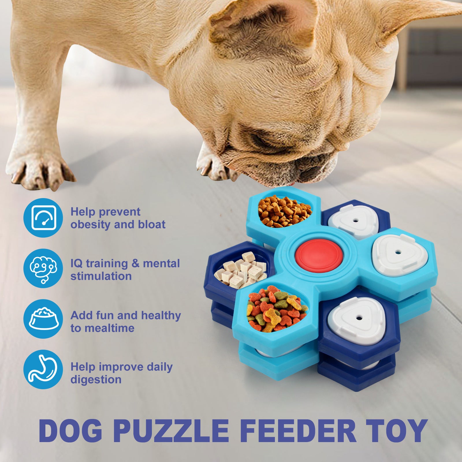 VelvetPaws™ 4-Layer IQ Feast™ Slow Feeder Bowl