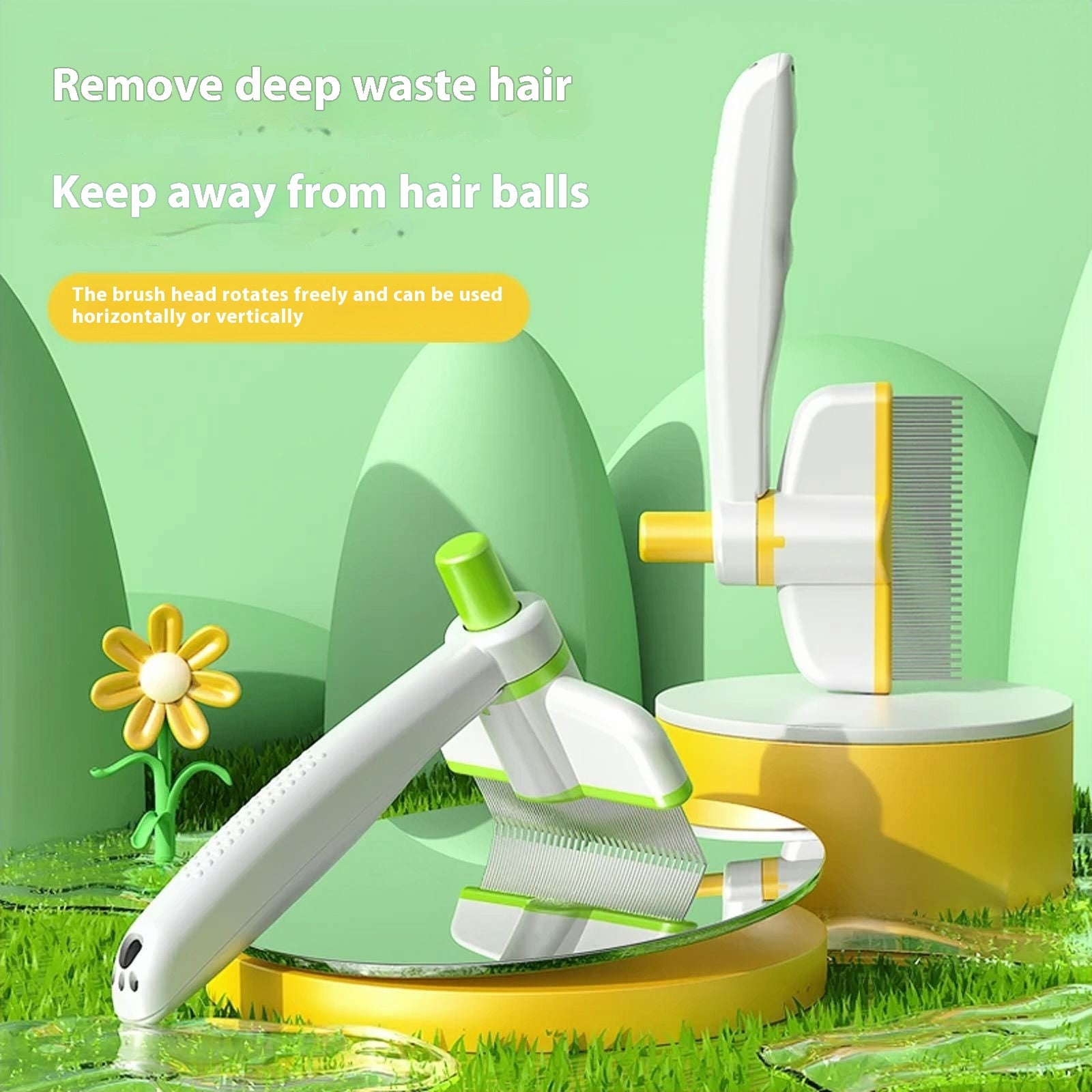 VelvetPaws™ FurEase™ Self-Cleaning Pet Comb