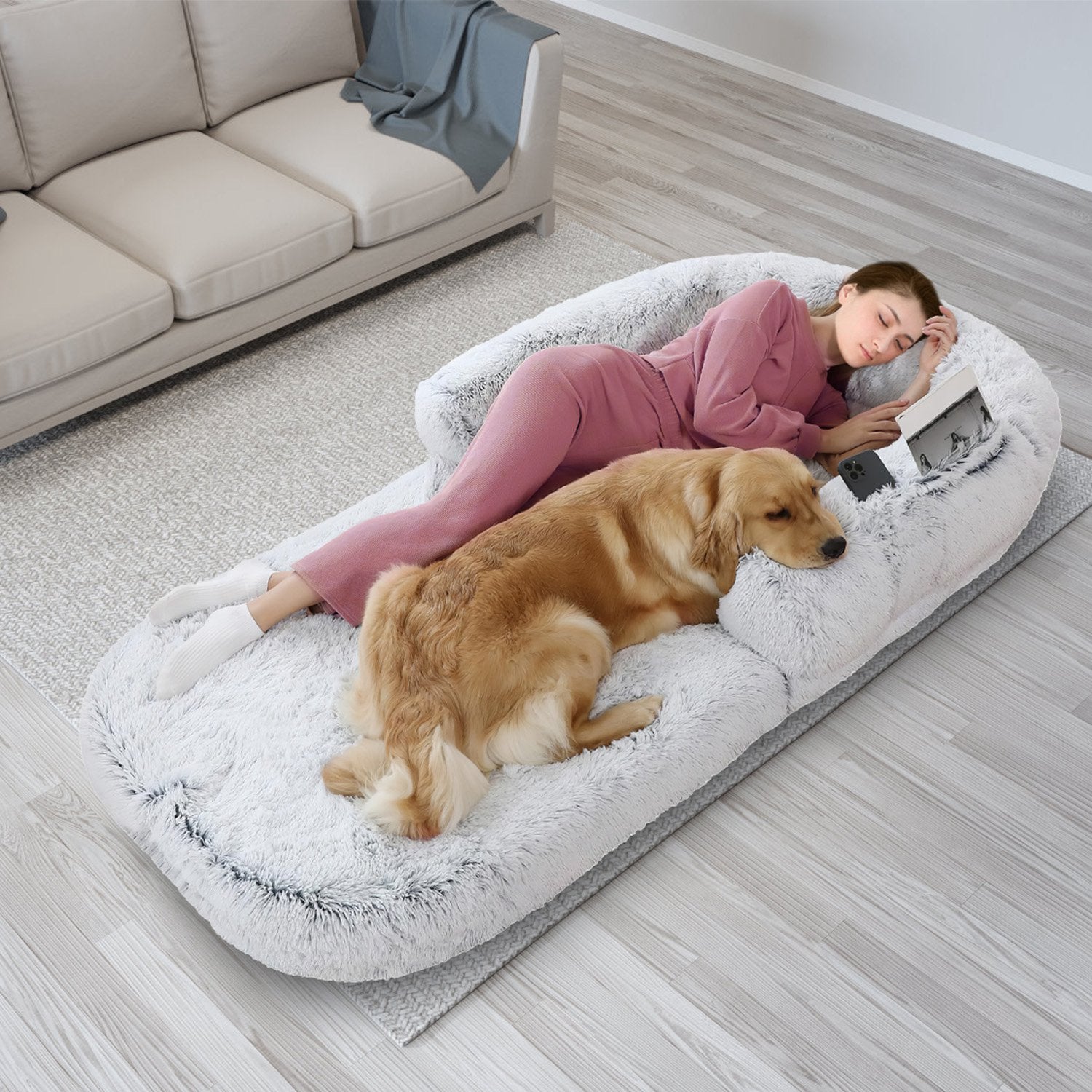 VelvetPaws™ Dual-Layer Orthopedic Dog Bed – Memory Foam Comfort with Non-Slip Base