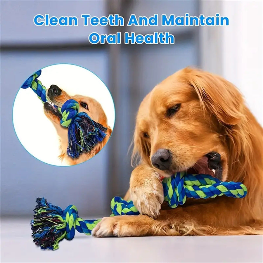 TugTitan™ – Heavy-Duty Rope Knot Dog Toy for Large Breeds & Chewers