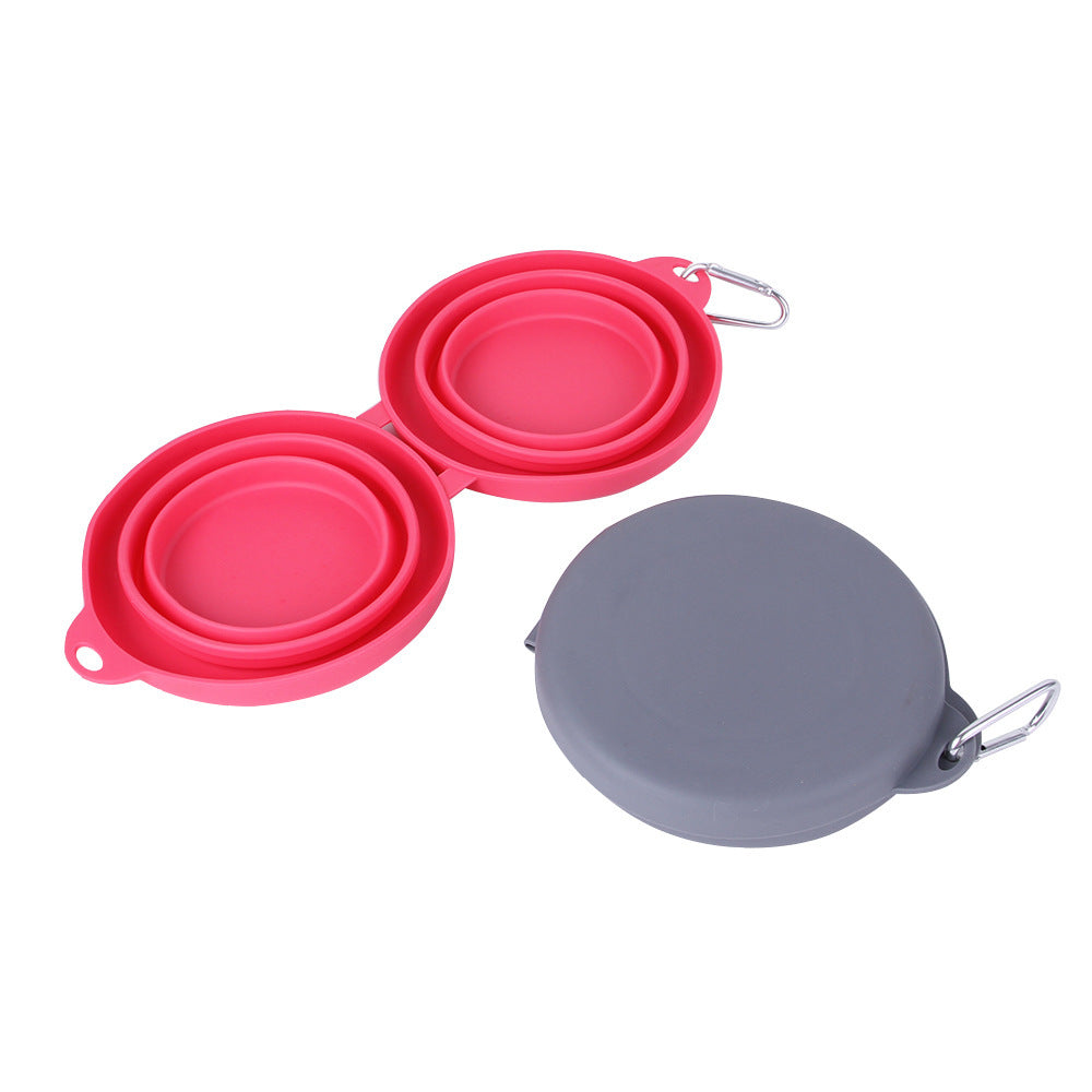 VelvetPaws™ FoldEase™ Double Collapsible Pet Bowl Set