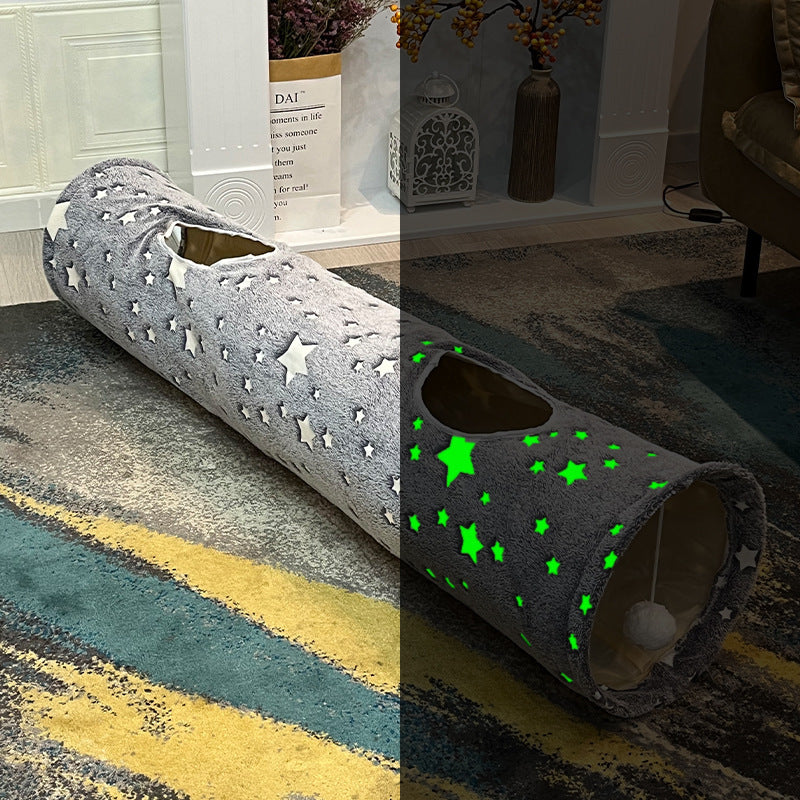 VelvetPaws™ Glow-in-the-Dark Rolling Dragon Cat Tunnel