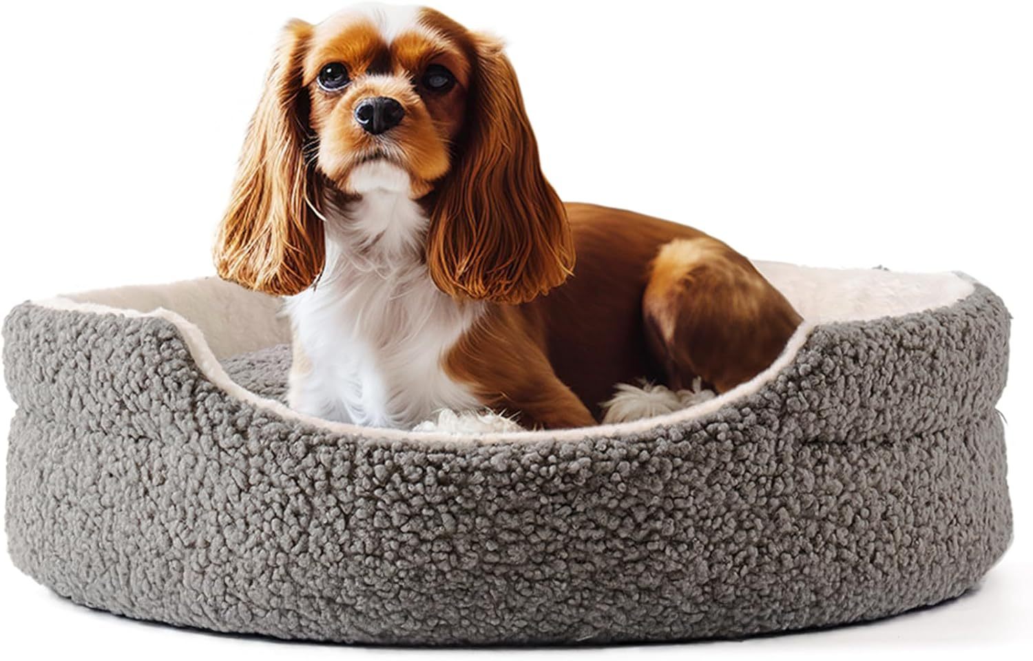 VelvetPaws™ Washable Plush Pet Bed – Orthopedic Round Bed for Small Dogs & Cats | Non-Slip, Soft, and Supportive