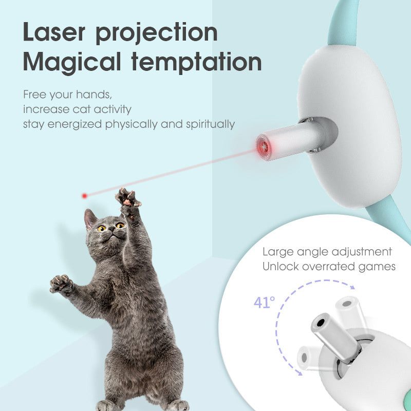 ChaseCollar™ Automatic Cat Laser Toy – Hands-Free Smart Collar with USB Rechargeable Laser