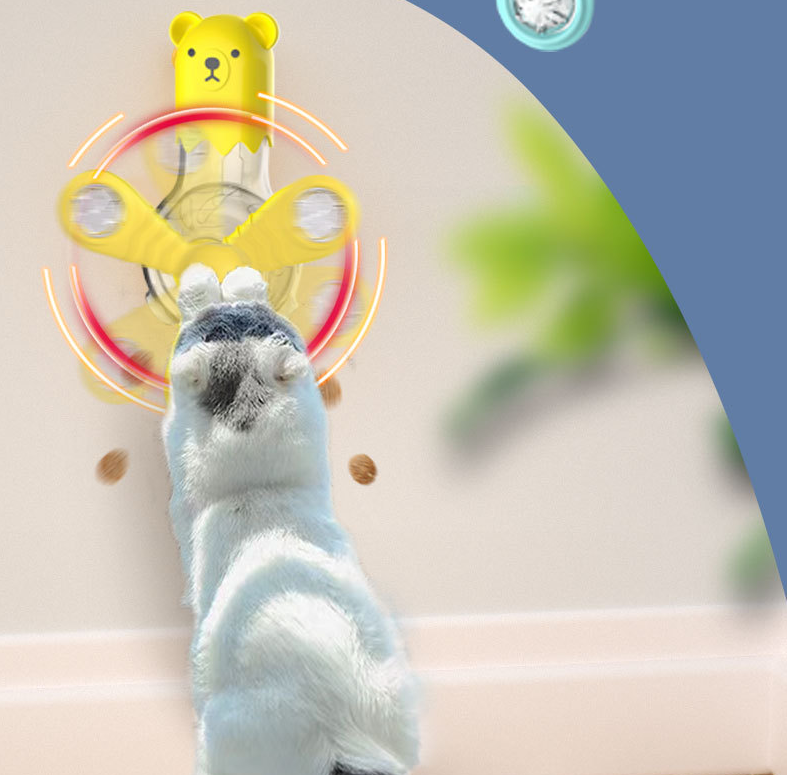 GlowFeast™ Cat Toy – Light-Up Rotating Interactive Feeder & Treat Dispenser