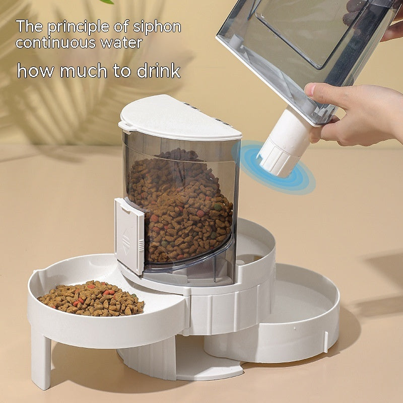 VelvetPaws™ Automatic Water-Refill Pet Feeder – 2-in-1 Food & Water System