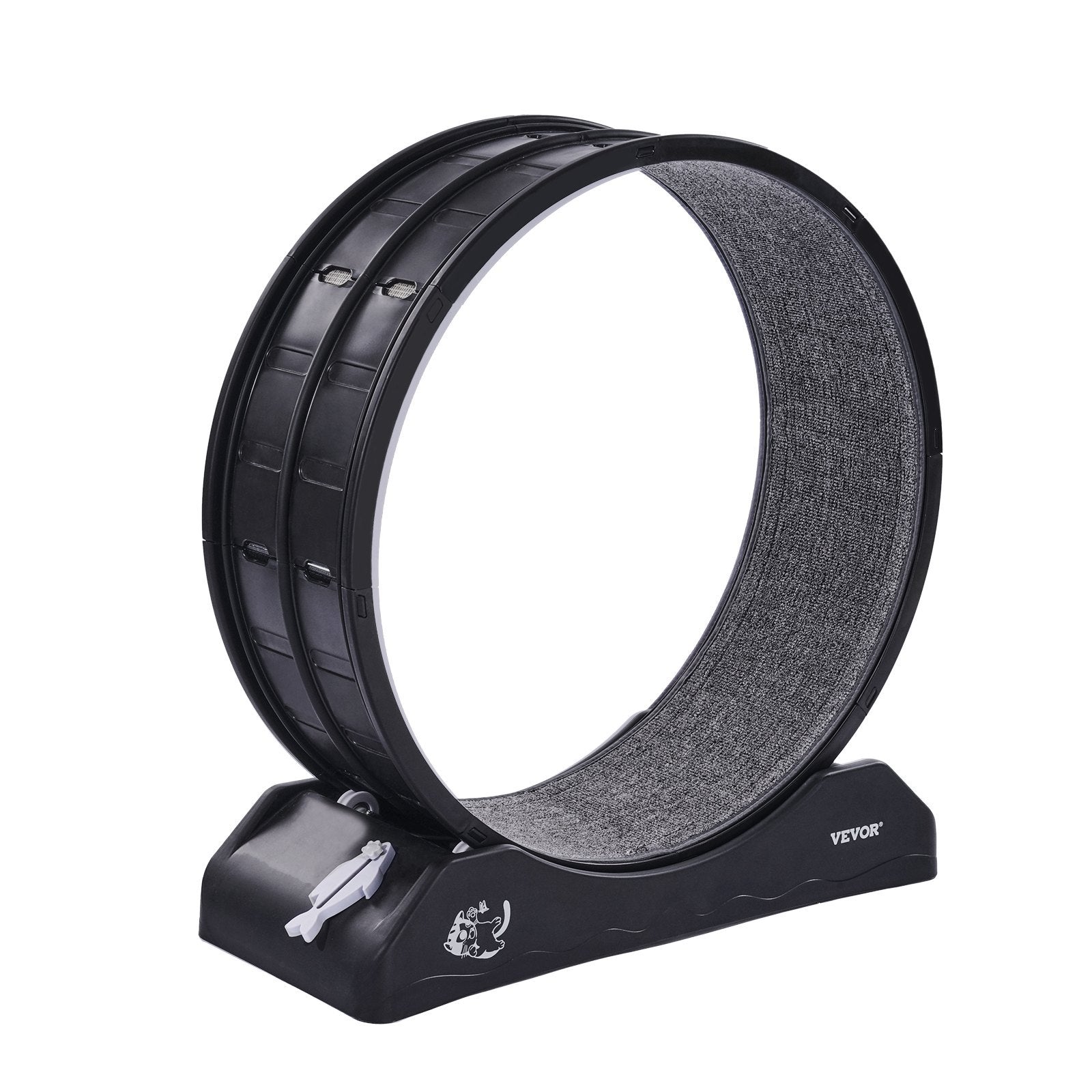 VelvetPaws™ Compact Indoor Cat Exercise Wheel – Quiet Running Treadmill for Small Cats (31.5") | Safe & Stable Fitness Wheel