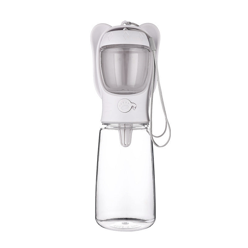 VelvetPaws™ PureFlow 2-in-1 Pet Water Bottle with Filter – Travel Food & Water Dispenser