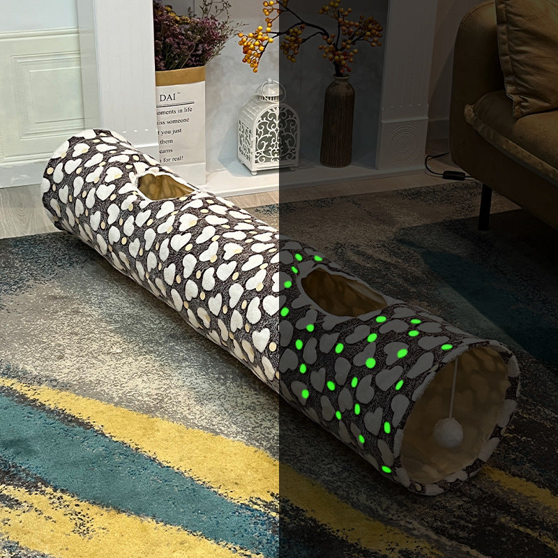 VelvetPaws™ Glow-in-the-Dark Rolling Dragon Cat Tunnel