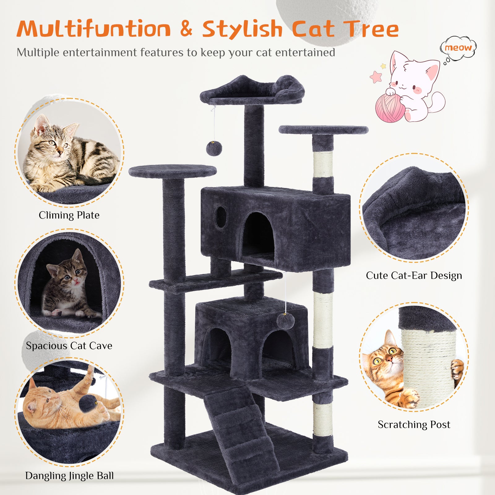 VelvetPaws™ SkyHaven Cat Tower