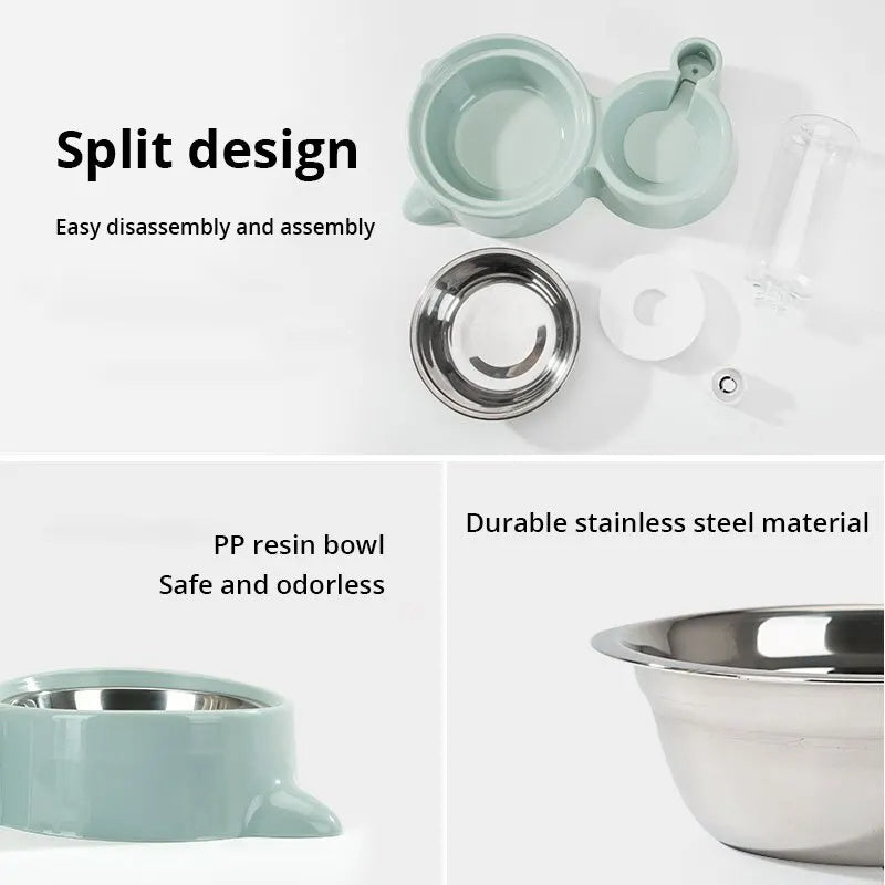 VelvetPaws™ AquaFeast™ Automatic Pet Food & Water Feeder