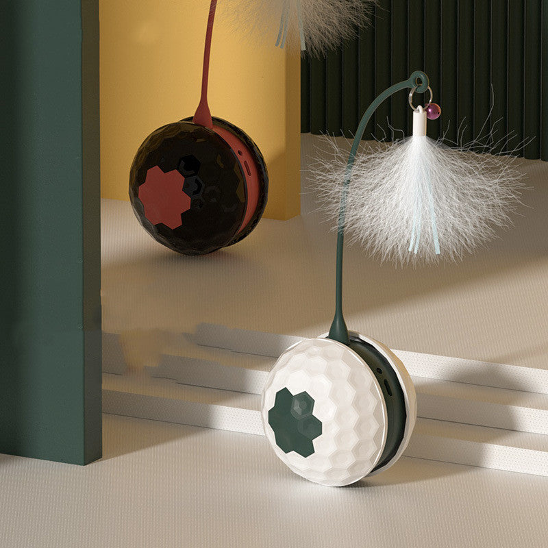 PurrChase™ SwingTease – Electric Cat Toy with Feather Teaser | USB Rechargeable & Bite Resistant