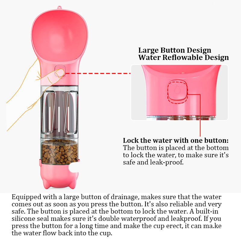 VelvetPaws™ Multi-Functional Pet Water Bottle