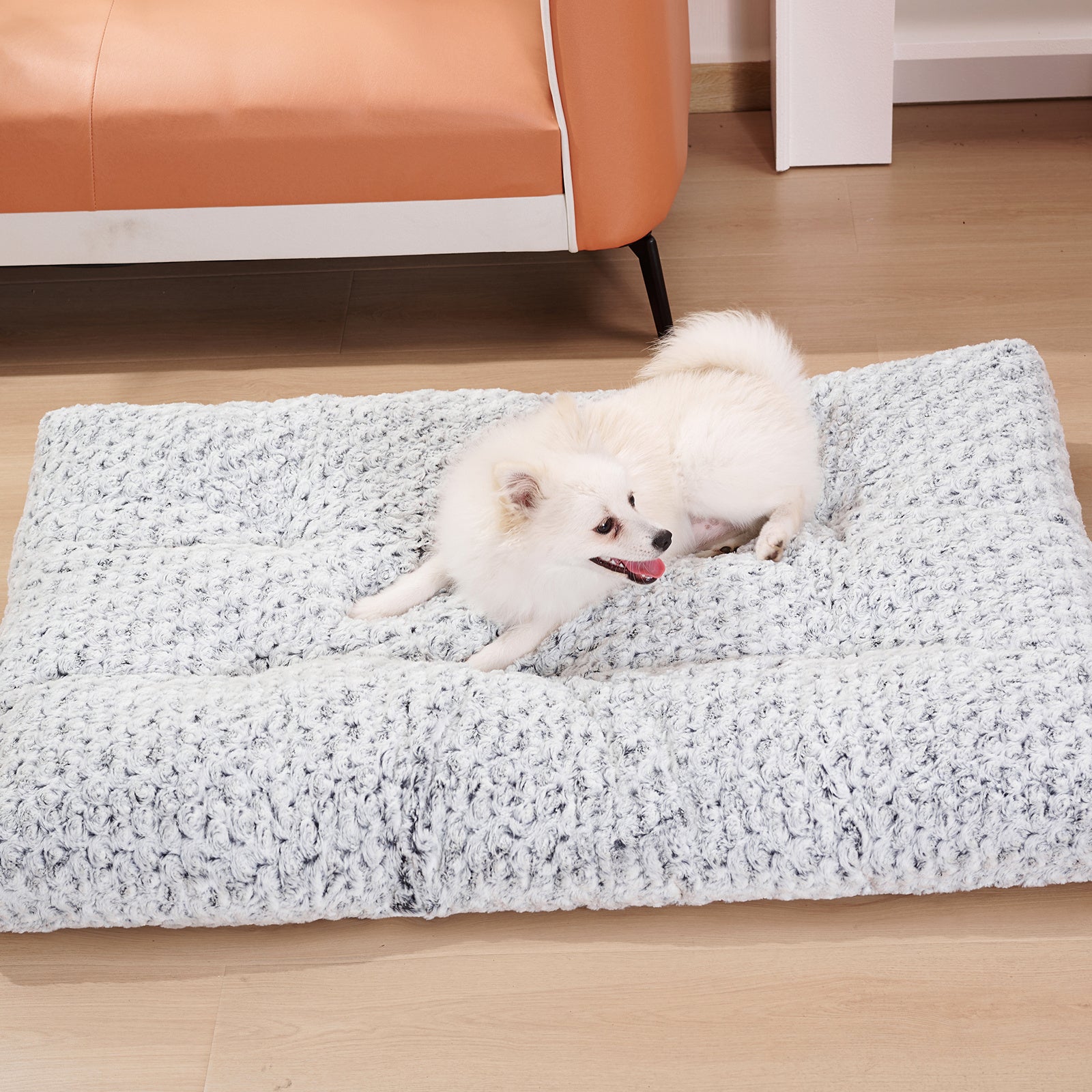 VelvetPaws™ Plush Rose Velvet Orthopedic Pet Bed – Soft, Washable, Anti-Slip Kennel Mat for Dogs & Cats