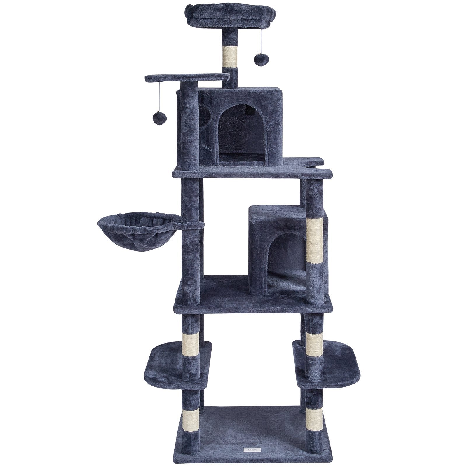 VelvetPaws™ Cat Playhouse Tower | Cat Tree with Condos