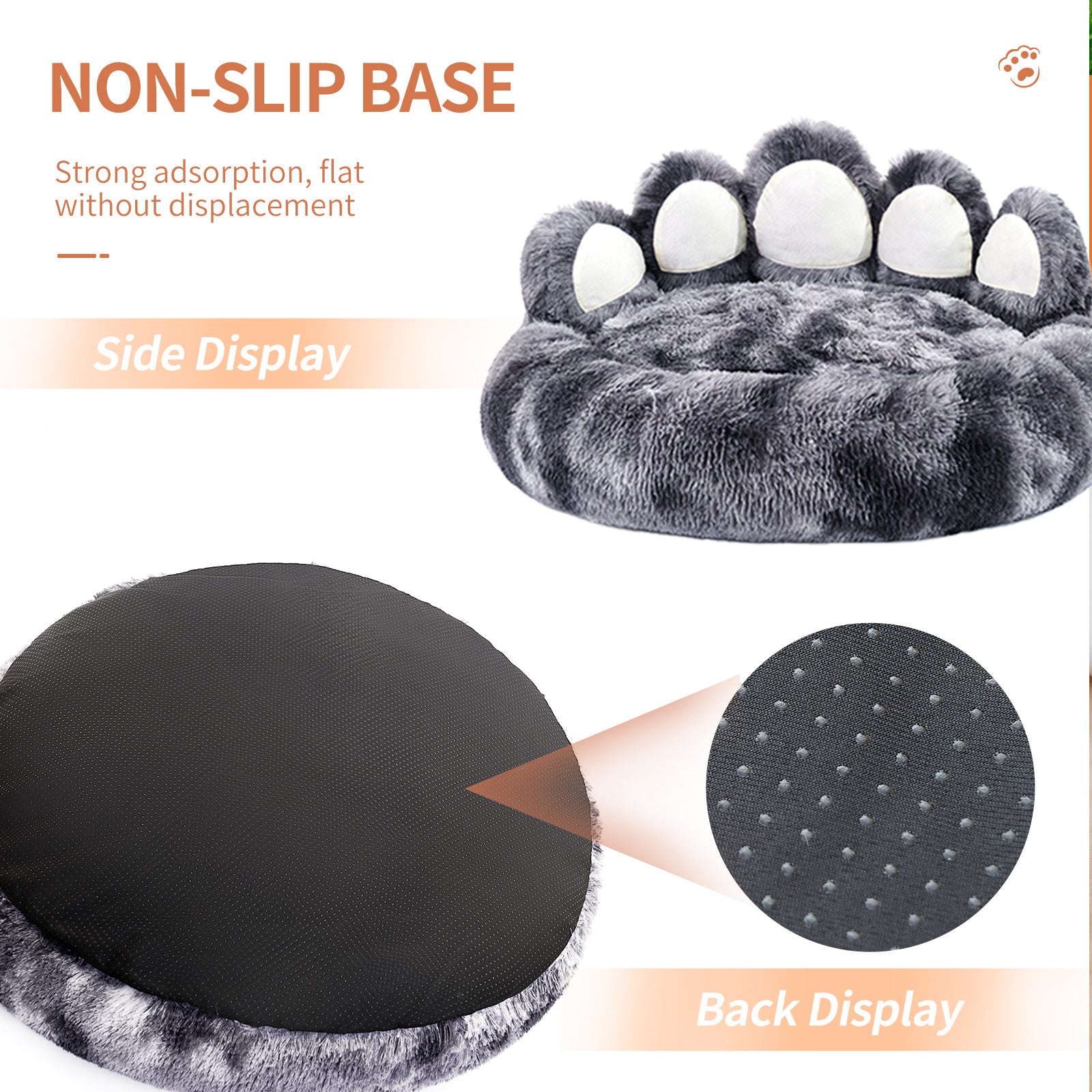 VelvetPaws™ Bear Paw Plush Bed – Cozy Decorative Pet Nest