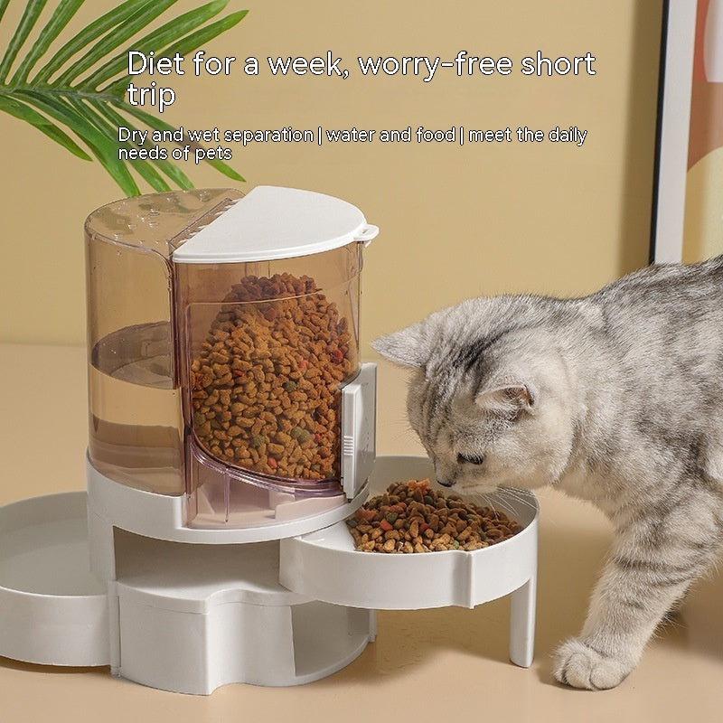 VelvetPaws™ Automatic Water-Refill Pet Feeder – 2-in-1 Food & Water System