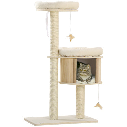 VelvetPaws™ Cloud Lounge Tower - 3 Level Cat Activity Tower