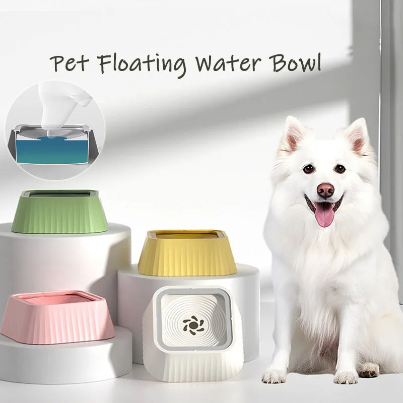 VelvetPaws™ FloatSip™ Splash-Proof Pet Water Bowl